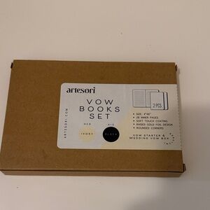 Tesori His and Her Vow Books - Black and Cream